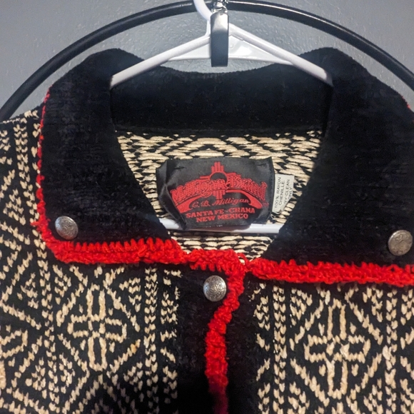 Milligan Brand CB Milligan Chenille Sweater Jacket Western Rare New Mexico L/XL - Picture 6 of 6